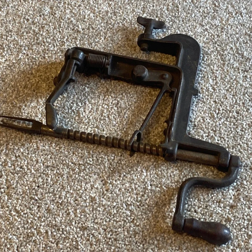 Antique Goodell Co White Mountain Apple Peeler Cast Iron Hand Crank Antrim NH